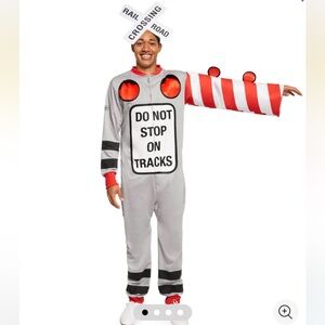 Railroad Crossing Costume - Gray and Red